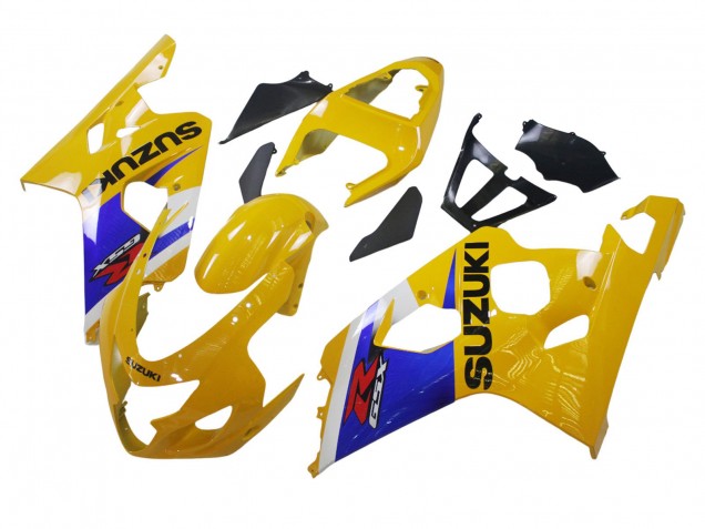 Carenado Moto Suzuki GSXR 600 / GSXR 750 2004-2005 - Amarillo Blanco Azul Negro Fábrica