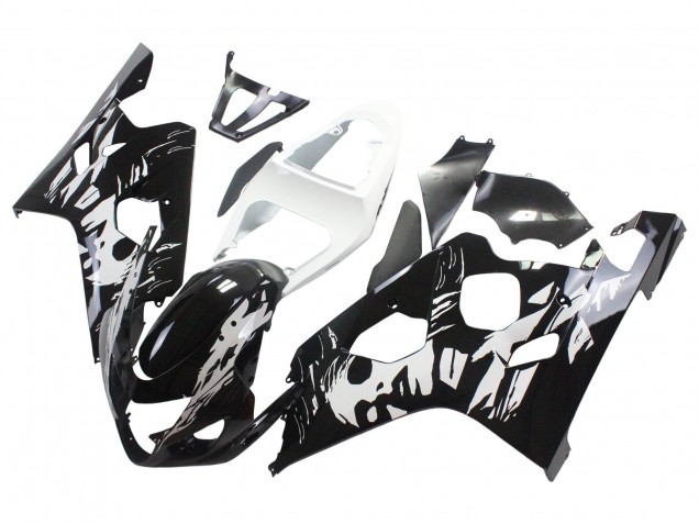 Carenado Moto Suzuki GSXR 600 / GSXR 750 2004-2005 - Blanco Negro Fábrica