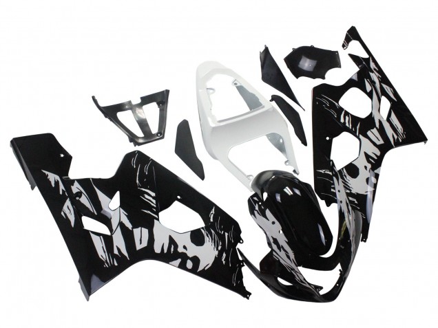 Carenado Moto Suzuki GSXR 600 / GSXR 750 2004-2005 - Blanco Negro Fábrica