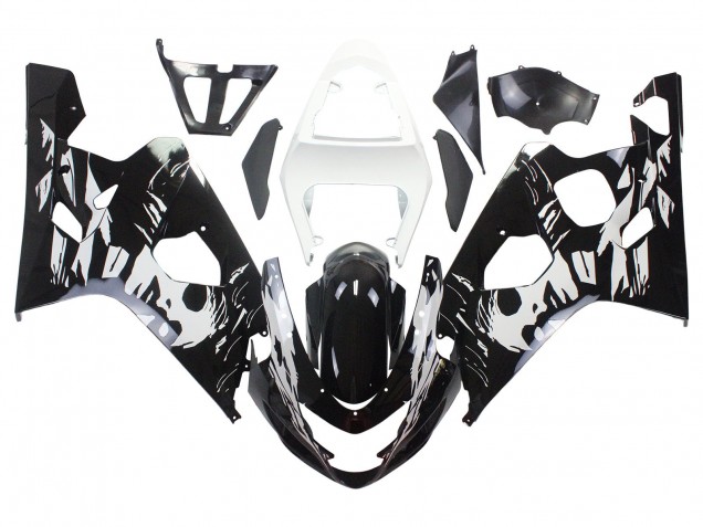 Carenado Moto Suzuki GSXR 600 / GSXR 750 2004-2005 - Blanco Negro Fábrica