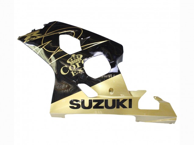 Carenados Moto Suzuki GSXR 600 / GSXR 750 2004-2005 - Negro Brillante Oro Corona Fábrica