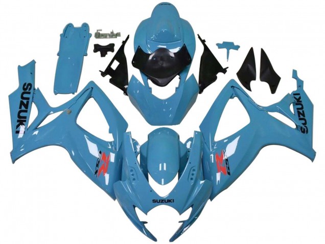 Carenados Moto Suzuki GSXR 600 / GSXR 750 2006-2007 - Azul Claro Negro Rojo Fábrica