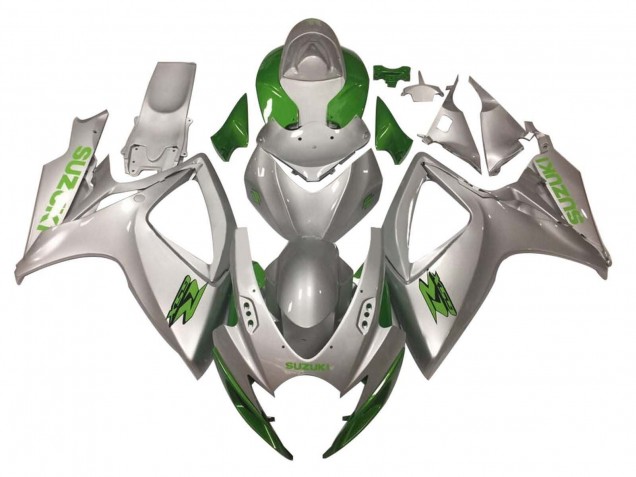 Carenados Moto Suzuki GSXR 600 / GSXR 750 2006-2007 - Plata Verde Fábrica