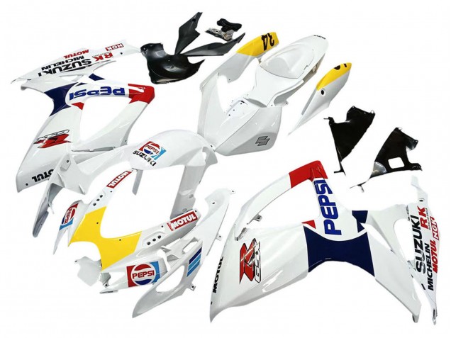 Carenados Moto Suzuki GSXR 600 / GSXR 750 2006-2007 - Blanco Rojo Amarillo Motul Fábrica