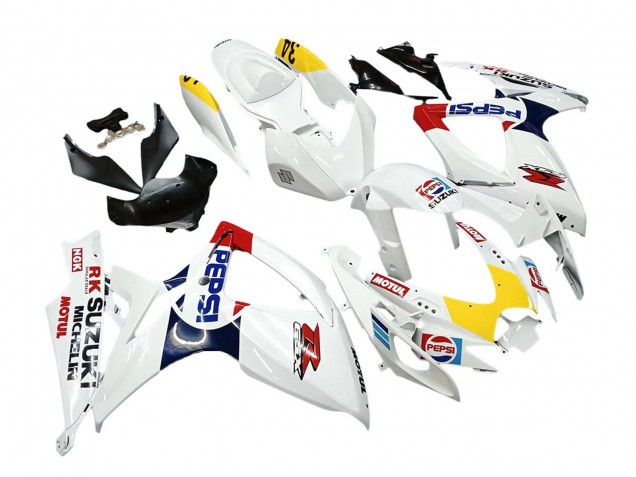 Carenados Moto Suzuki GSXR 600 / GSXR 750 2006-2007 - Blanco Rojo Amarillo Motul Fábrica