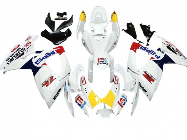 Carenados Moto Suzuki GSXR 600 / GSXR 750 2006-2007 - Blanco Rojo Amarillo Motul Fábrica