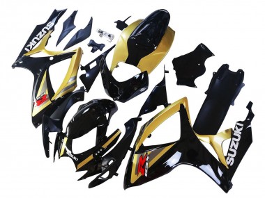 Carenados Moto Suzuki GSXR 600 / GSXR 750 2006-2007 - Oro Negro Brillante Rojo Fábrica