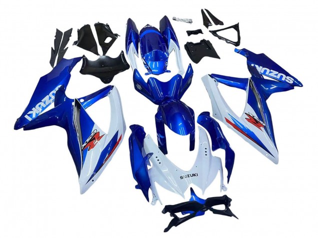 Kits Carenado Moto Suzuki GSXR 600 / GSXR 750 2008-2010 - Azul Blanco Rojo Fábrica
