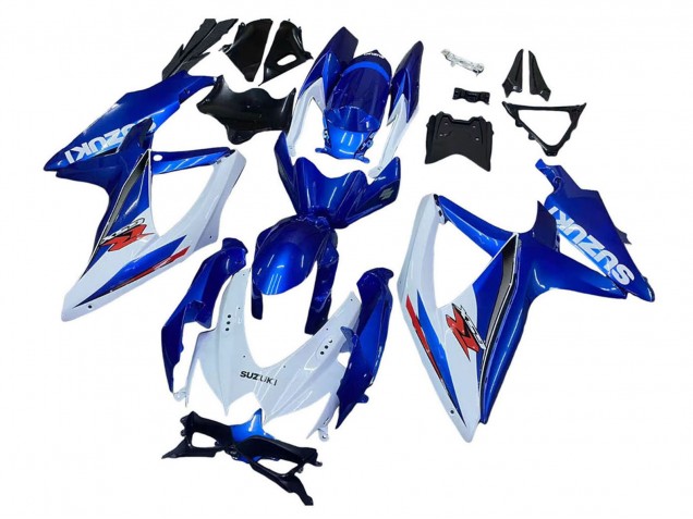 Kits Carenado Moto Suzuki GSXR 600 / GSXR 750 2008-2010 - Azul Blanco Rojo Fábrica