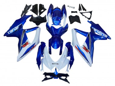 Kits Carenado Moto Suzuki GSXR 600 / GSXR 750 2008-2010 - Azul Blanco Rojo Fábrica