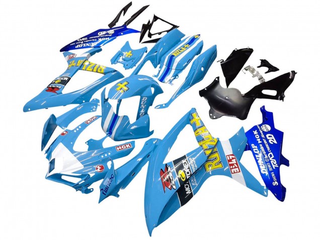 Carenados Moto Suzuki GSXR 600 / GSXR 750 2008-2010 - Azul Amarillo Rizla Fábrica