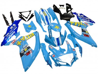 Carenados Moto Suzuki GSXR 600 / GSXR 750 2008-2010 - Azul Amarillo Rizla Fábrica