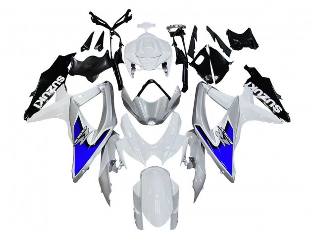 Carenados Moto Suzuki GSXR 600 / GSXR 750 2008-2010 - Blanco Plata Azul Negro Fábrica