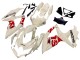 Carenados Moto Suzuki GSXR 600 / GSXR 750 2008-2010 - Crema Blanco Rojo Negro Fábrica