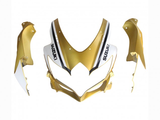 Carenados Moto Suzuki GSXR 600 / GSXR 750 2008-2010 - Negro Mate Blanco Oro Fábrica