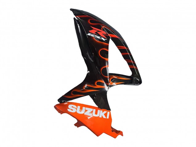 Carenados Moto Suzuki GSXR 600 / GSXR 750 2008-2010 - Negro Brillante Naranja Llama Fábrica
