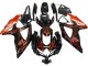 Carenados Moto Suzuki GSXR 600 / GSXR 750 2008-2010 - Negro Brillante Naranja Llama Fábrica