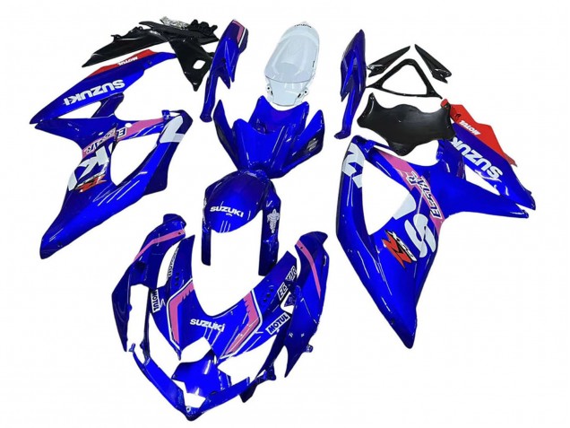 Carenados Moto Suzuki GSXR 600 / GSXR 750 2008-2010 - Blanco Azul Rosa Ecstar Motul Fábrica