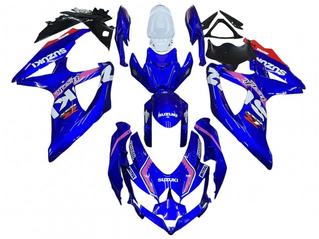 Carenados Moto Suzuki GSXR 600 / GSXR 750 2008-2010 - Blanco Azul Rosa Ecstar Motul Fábrica