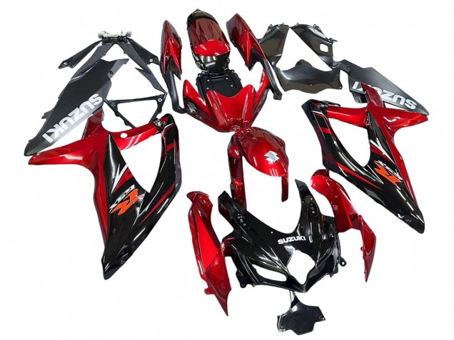 Carenados Moto Suzuki GSXR 600 / GSXR 750 2008-2010 - Rojo Negro Brillante Fábrica