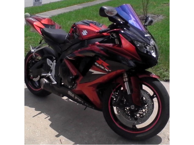 Carenados Moto Suzuki GSXR 600 / GSXR 750 2008-2010 - Rojo Negro Brillante Fábrica