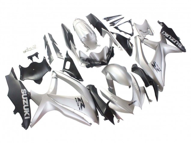 Carenados Moto Suzuki GSXR 600 / GSXR 750 2008-2010 - Plata Negro Mate Fábrica