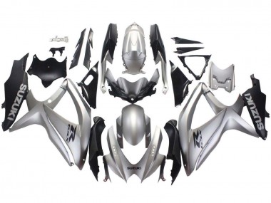 Carenados Moto Suzuki GSXR 600 / GSXR 750 2008-2010 - Plata Negro Mate Fábrica