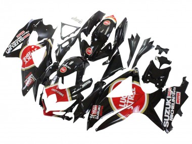 Carenados Moto Suzuki GSXR 600 / GSXR 750 2008-2010 - Negro Brillante Rojo Blanco Motul Lucky Strike Fábrica