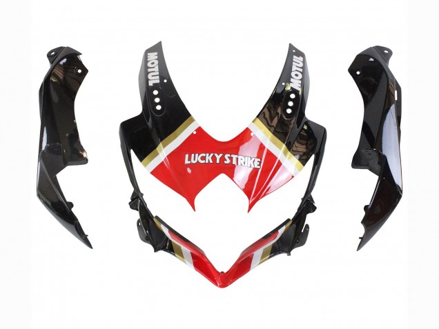 Carenados Moto Suzuki GSXR 600 / GSXR 750 2008-2010 - Negro Brillante Rojo Blanco Motul Lucky Strike Fábrica