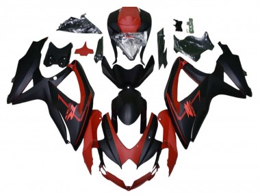 Carenados Moto Suzuki GSXR 600 / GSXR 750 2008-2010 - Rojo Granate Negro Mate Fábrica