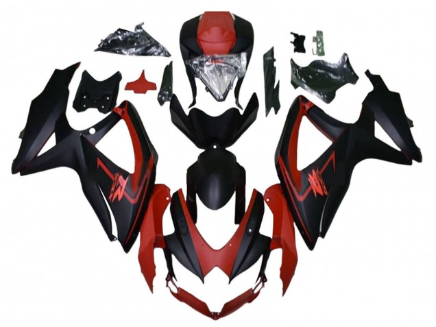 Carenados Moto Suzuki GSXR 600 / GSXR 750 2008-2010 - Rojo Granate Negro Mate Fábrica