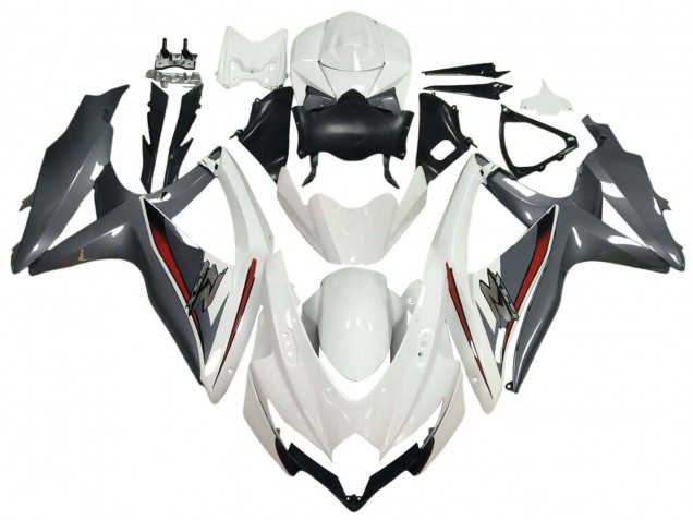 Carenados Moto Suzuki GSXR 600 / GSXR 750 2008-2010 - Blanco Gris Rojo Fábrica