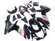 Carenados Moto Suzuki GSXR 600 / GSXR 750 2011-2024 - Negro Brillante Falsificado FibraCarbono Plata Rojo Fábrica