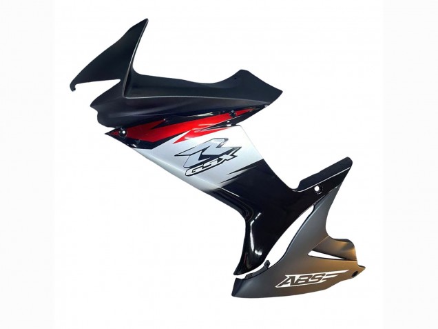 Carenados Moto Suzuki GSXR 600 / GSXR 750 2011-2024 - Negro Brillante Falsificado FibraCarbono Plata Rojo Fábrica