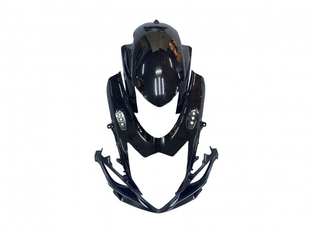 Carenados Moto Suzuki GSXR 600 / GSXR 750 2011-2024 - Negro Brillante Falsificado FibraCarbono Plata Rojo Fábrica