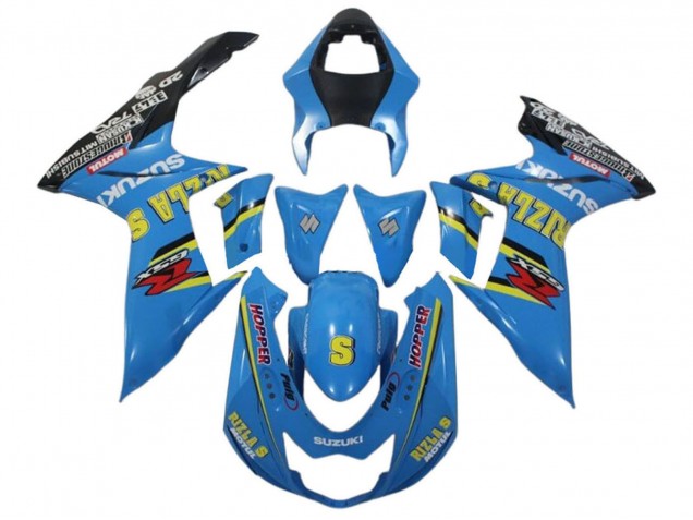 Carenados Moto Suzuki GSXR 600 / GSXR 750 2011-2024 - Azul Amarillo Negro Rizla Fábrica