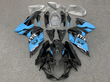 Carenados Moto Suzuki GSXR 600 / GSXR 750 2011-2024 - Negro Brillante Azul Claro Fábrica