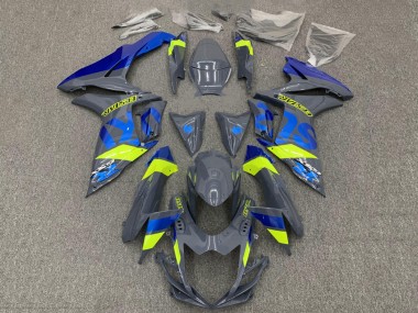 Carenados Moto Suzuki GSXR 600 / GSXR 750 2011-2024 - Nardo Gris Oscuro Azul Fluorescent Amarillo Fábrica
