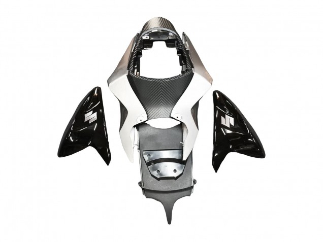 Carenado Moto Suzuki GSXR 600 / GSXR 750 2011-2024 - Negro Brillante Plata Fábrica