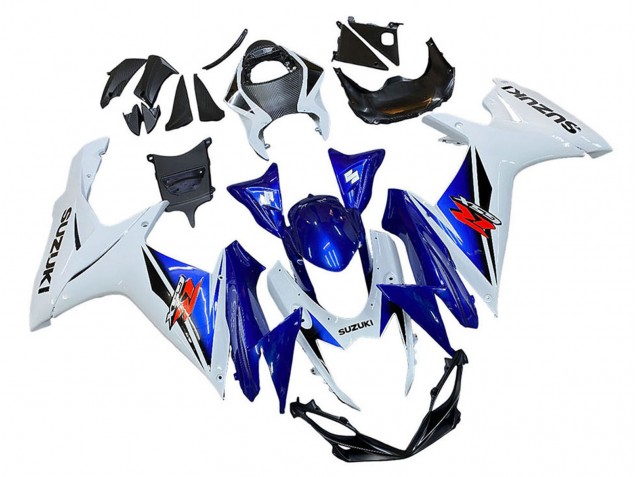 Carenado Moto Suzuki GSXR 600 / GSXR 750 2011-2024 - Blanco Azul Rojo Fábrica