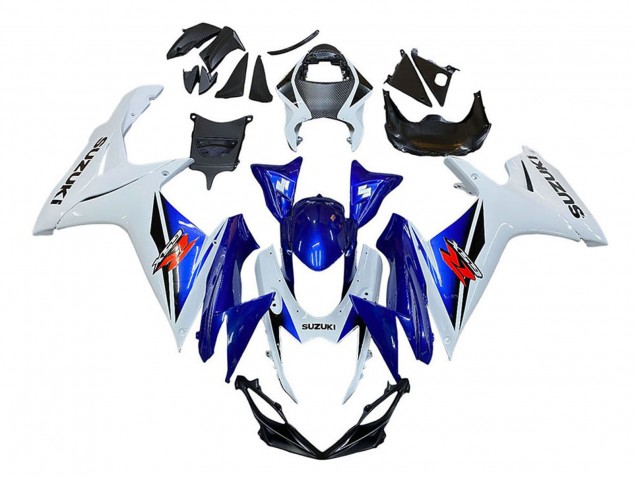 Carenado Moto Suzuki GSXR 600 / GSXR 750 2011-2024 - Blanco Azul Rojo Fábrica