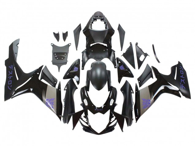 Carenados Moto Suzuki GSXR 600 / GSXR 750 2011-2024 - Negro Mate Gris Púrpura Fábrica
