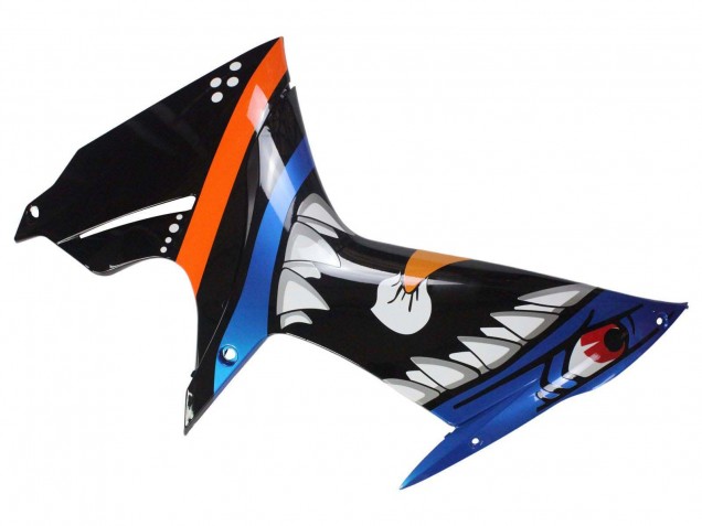 Carenados Moto Suzuki GSXR 600 / GSXR 750 2011-2024 - Azul Claro Naranja Negro Blanco Tiburón 46 Fábrica