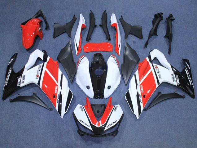 Carenados Moto Yamaha YZF R3/R25 2015-2018 - Blanco Rojo Negro Petronas Yamalube Fábrica