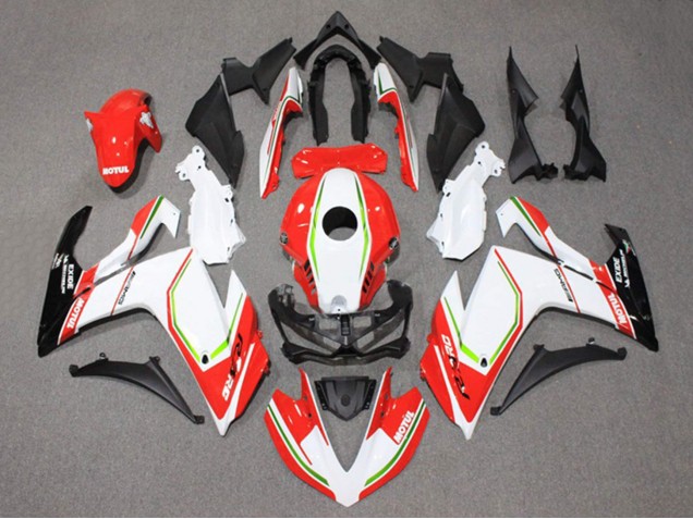 Carenados Moto Yamaha YZF R3/R25 2015-2018 - Blanco Rojo Verde Negro Motul Fábrica