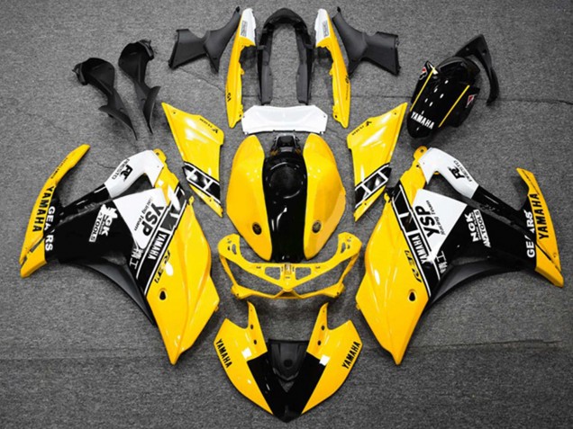 Carenados Moto Yamaha YZF R3/R25 2015-2018 - Amarillo Blanco Negro Fábrica