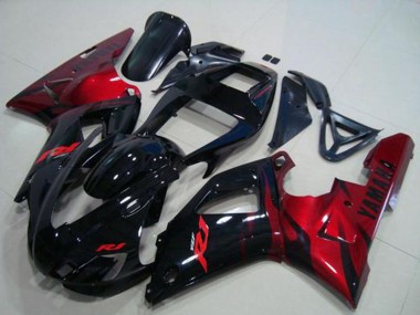 Carenados Moto Yamaha YZF R1 1998-1999 - Negro Brillante Rojo Fábrica