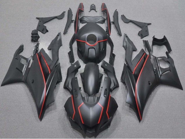 Carenados Moto Yamaha YZF R3/R25 2019-2021 - Negro Mate Rojo Fábrica