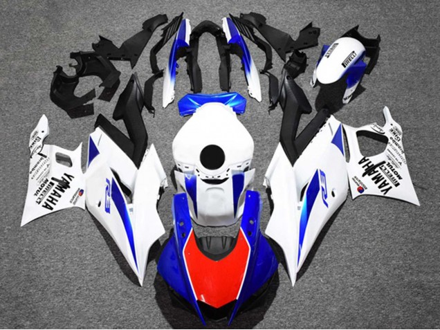 Carenados Moto Yamaha YZF R3/R25 2019-2021 - Blanco Azul Rojo Negro Fábrica