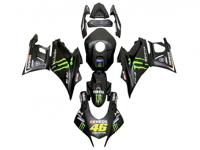 Carenados Moto Yamaha YZF R3/R25 2019-2021 - Negro Verde ENEOS Monstruo 46 Fábrica